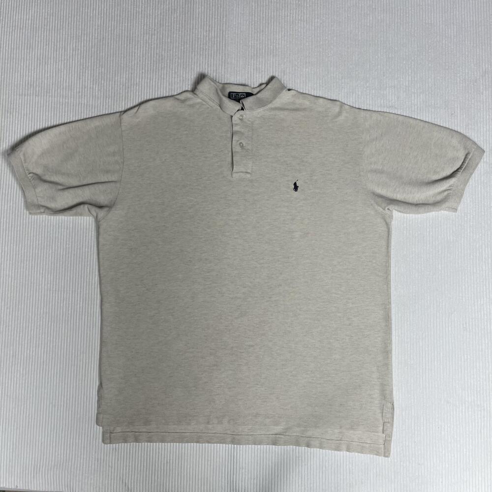 Polo By Ralph Lauren Polo Shirt Mens L Gray Pique Short Sleeve Pony Logo Cotton